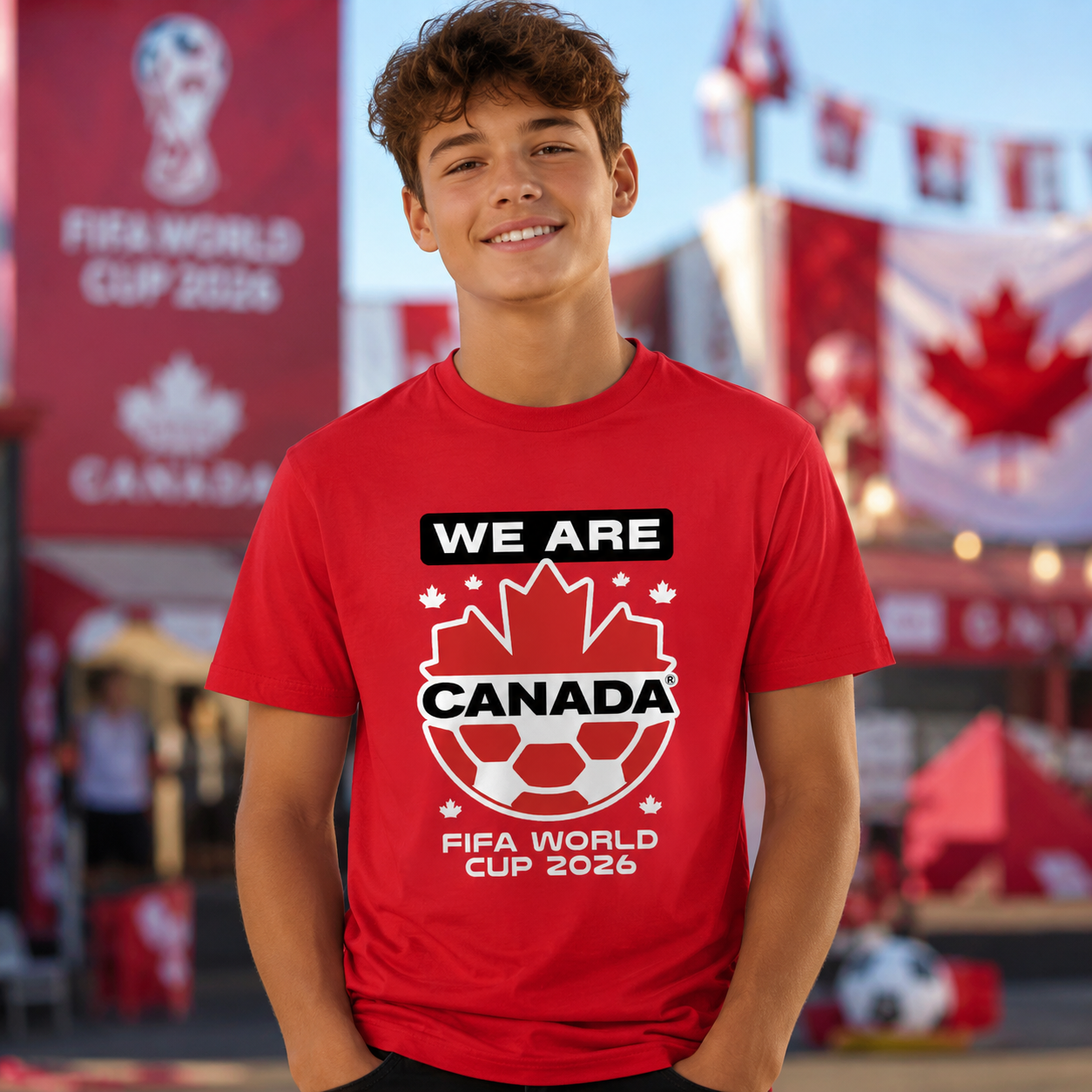 FIFA World Cup Soccer We Are Canada Red T-shirt